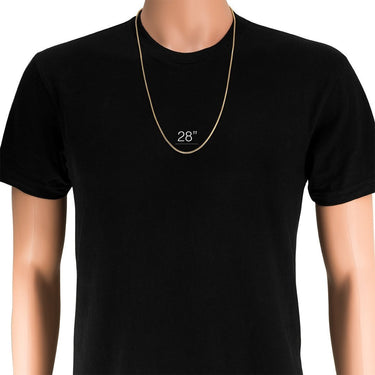 10K Yellow Gold Mens Franco Chain 2 mm